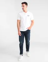 Jeans straight lavado obscuro para hombre