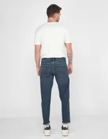 Jeans straight lavado stone wash para hombre