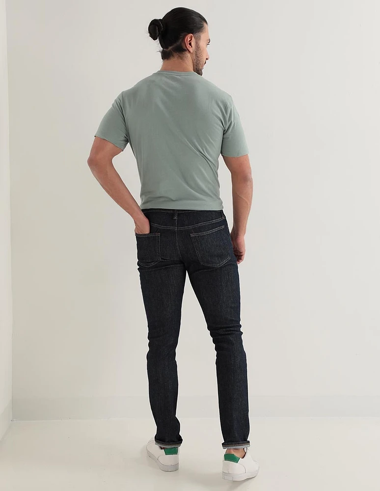 Jeans skinny lavado obscuro para hombre