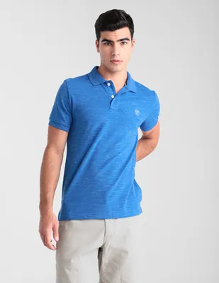 Playera tipo polo Aéropostale estampado jaspeado para hombre