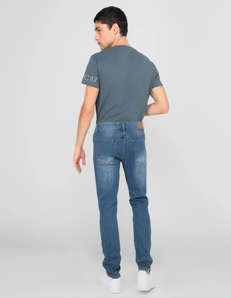 Jeans skinny Aéropostale lavado stone wash para hombre