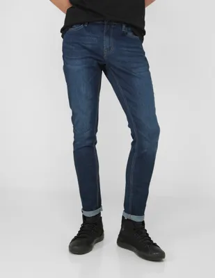 Jeans super skinny Aéropostale lavado obscuro para hombre