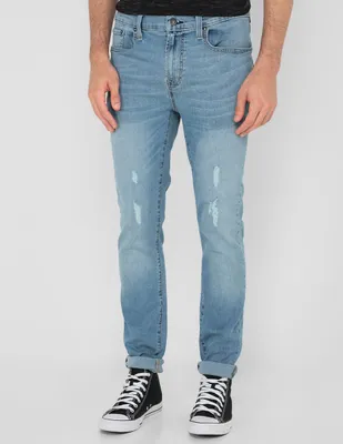 Jeans super skinny Aéropostale lavado desgastado para hombre