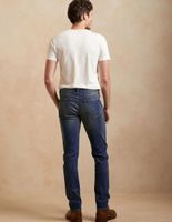 jeans slim lavado obscuro para hombre