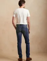 Jeans slim lavado obscuro para hombre