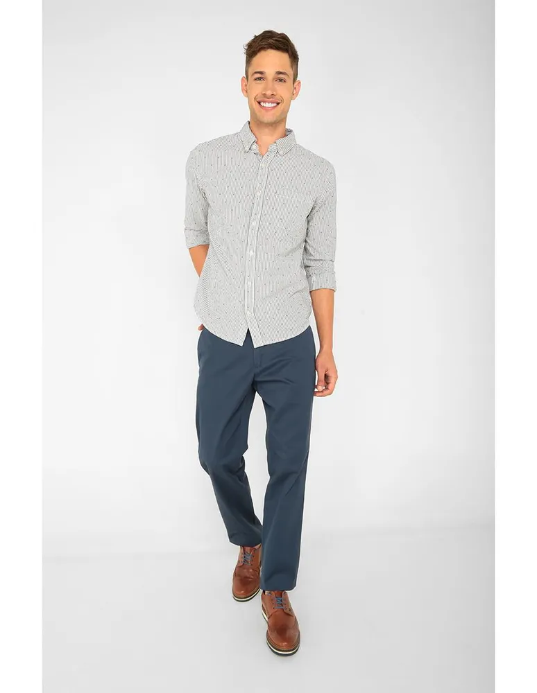 Pantalón slim de algodón para hombre