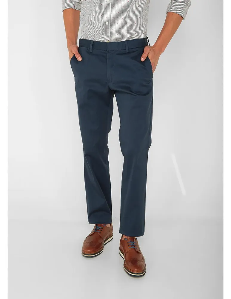 Pantalón slim de algodón para hombre