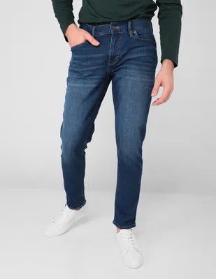 jeans skinny lavado obscuro para hombre
