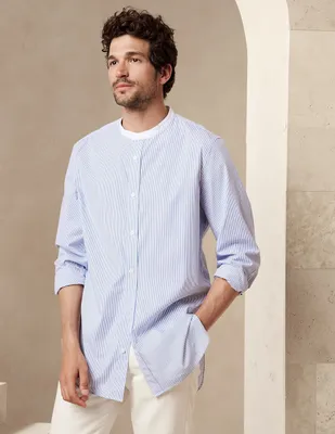 camisa casual banana republic manga larga para hombre