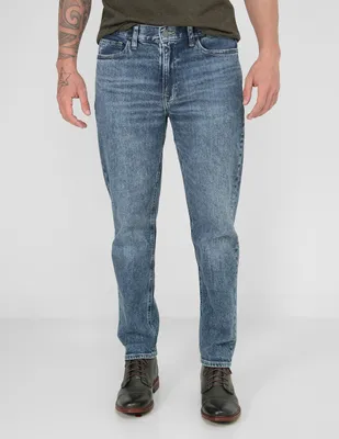 jeans slim lavado acid wash para hombre