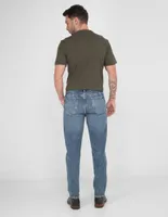 jeans slim lavado acid wash para hombre