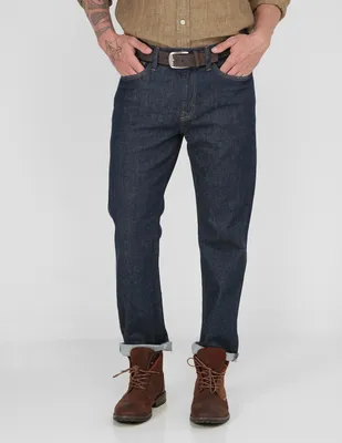 jeans straight lavado obscuro para hombre