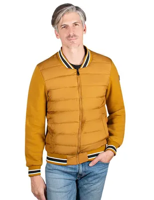 Chamarra capitonada Greenlander cuello a contraste para hombre