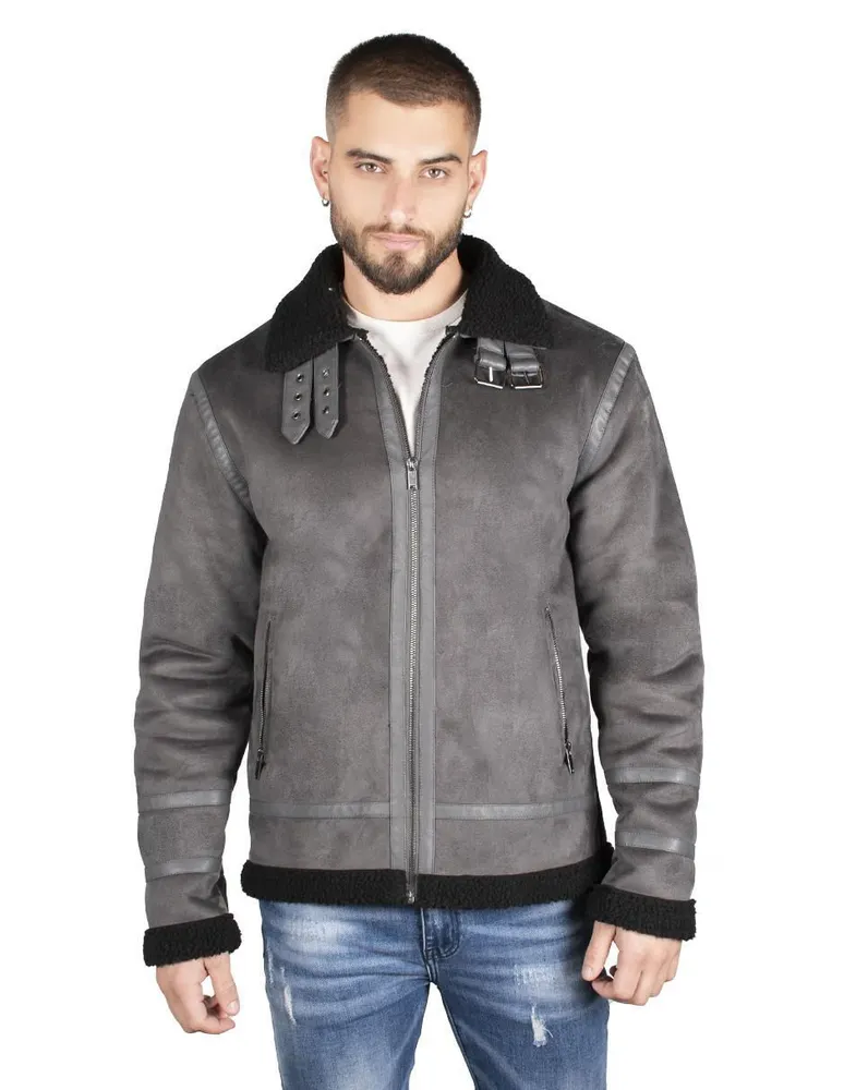 Chamarra bomber Greenlander cuello a contraste para hombre