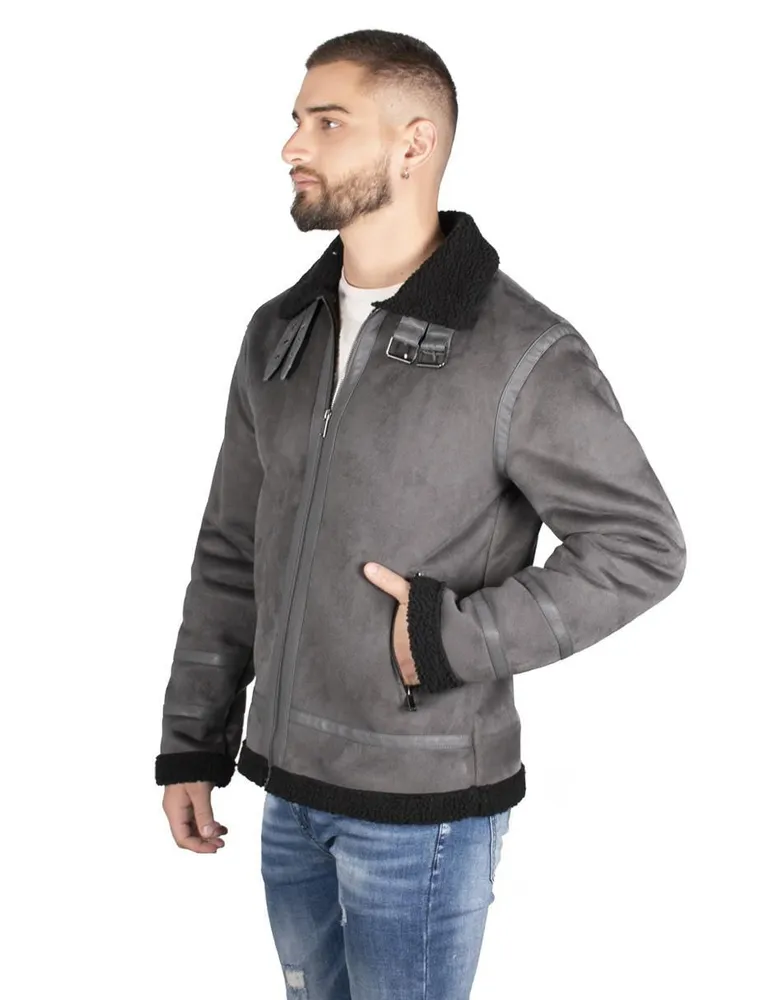 Chamarra bomber Greenlander cuello a contraste para hombre