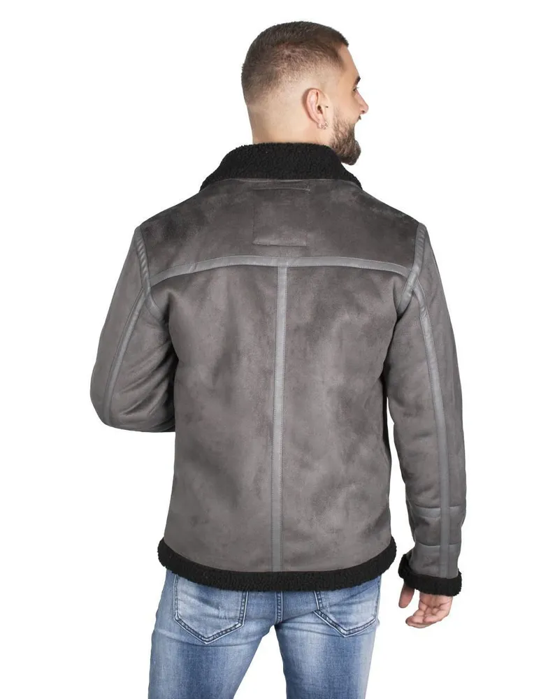 Chamarra bomber Greenlander cuello a contraste para hombre