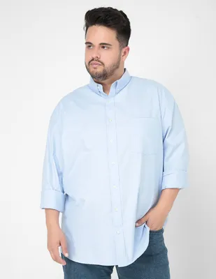 Camisa casual JBE de algodón manga larga para hombre