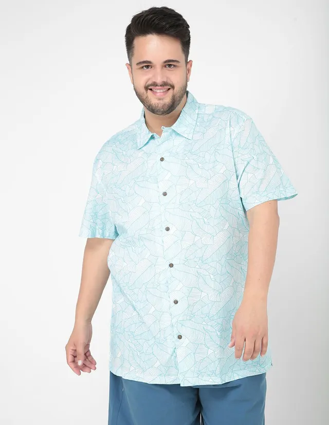 Camisa casual JBE de algodón manga corta para hombre