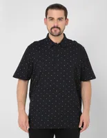 Playera tipo polo JBE estampado a lunares para hombre