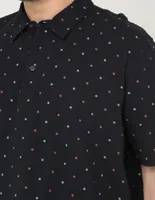 Playera tipo polo JBE estampado a lunares para hombre