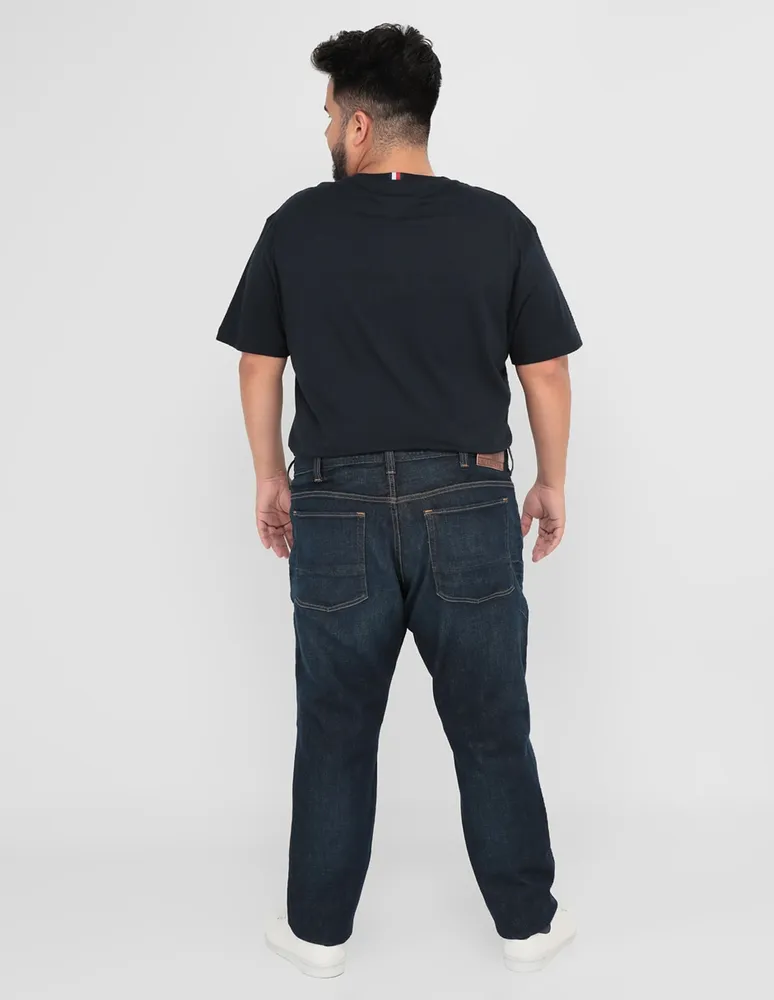 Jeans straight Tommy Hilfiger lavado oscuro para hombre