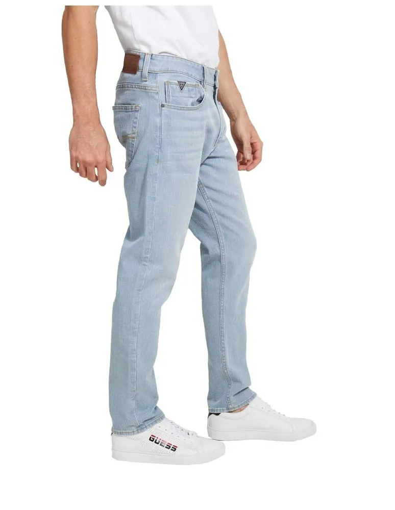 Jeans Straight Guess WALTON ATHLETIC TAPERED Claro