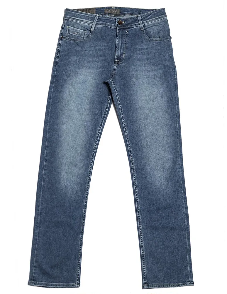 Jeans straight Duc Denim Light Blue Wash desgastado