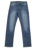 Jeans straight Duc Denim Light Blue Wash desgastado