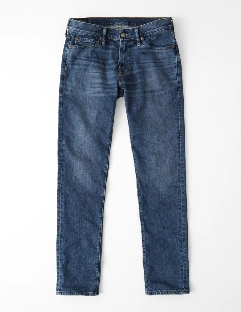 Jeans skinny Abercrombie & Fitch deslavado para hombre