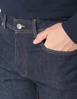 Jeans slim Benetton lavado obscuro para hombre