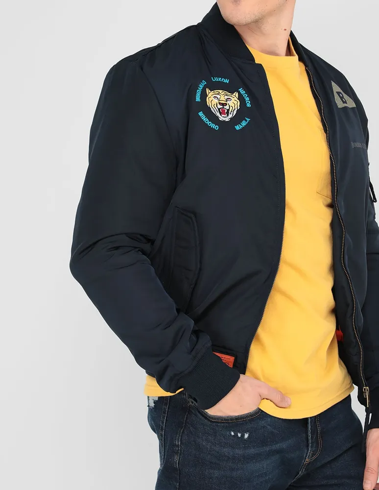 Chamarra Bombers con bolsillos para hombre