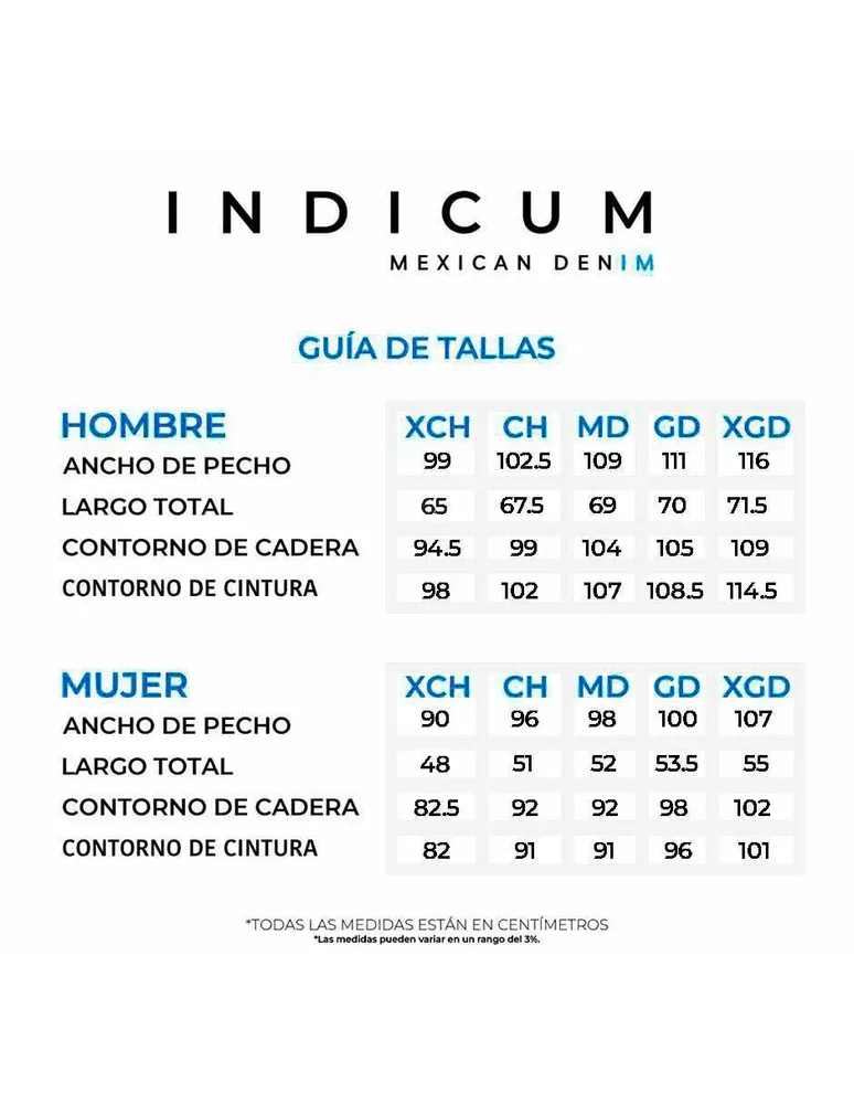 Chamarra Indicum Denim de mezclilla con bolsillos para hombre