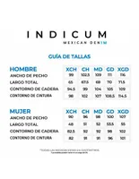 Chamarra Indicum Denim de mezclilla con bolsillos para hombre