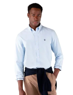 Camisa casual El Ganso de algodón manga larga para hombre