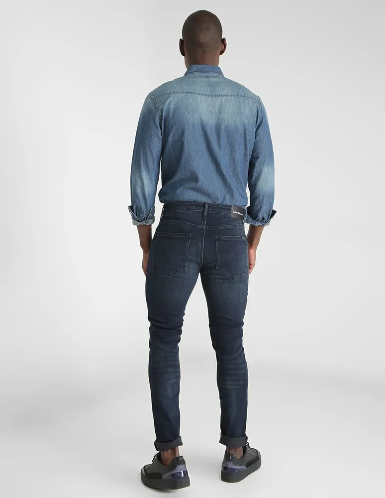 Jeans skinny Calvin Klein lavado obscuro para hombre