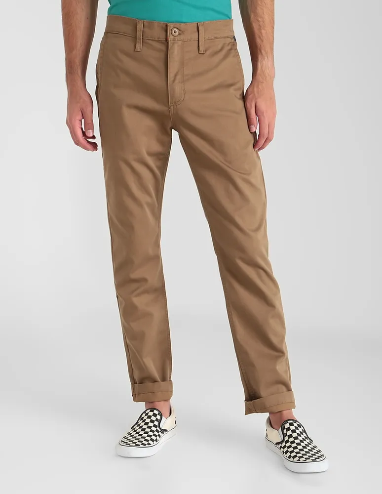 Pantalón slim Vans de algodón para hombre