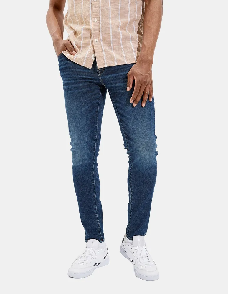 Jeans skinny American Eagle lavado deslavado para hombre