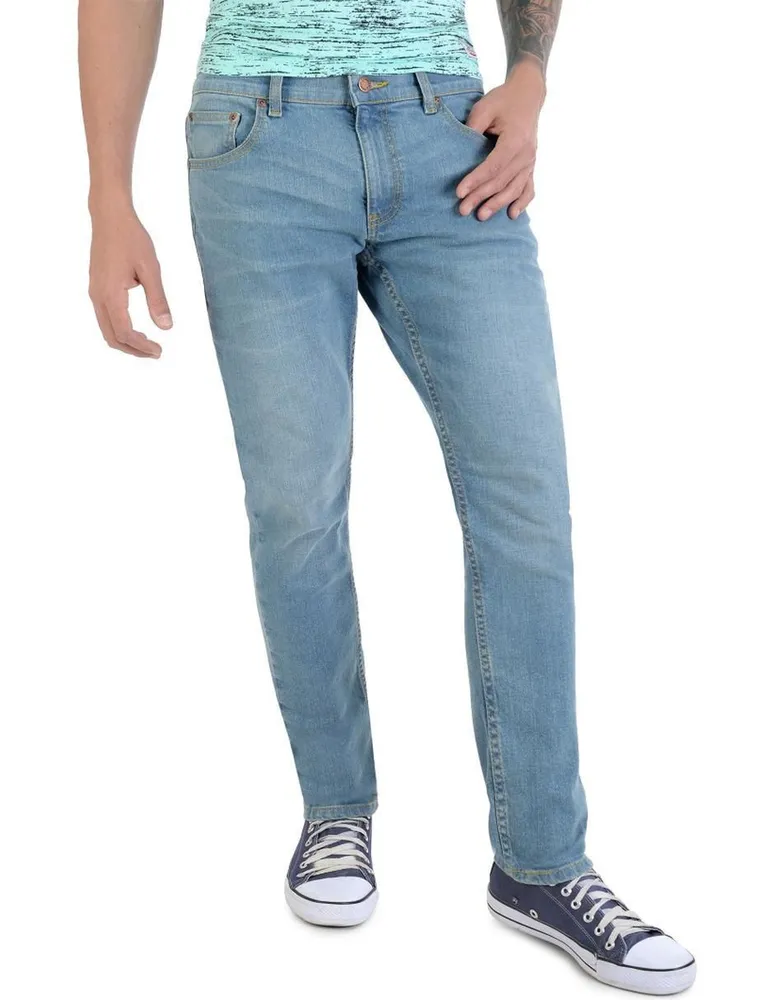 Jeans skinny Supply lavado whisker para hombre