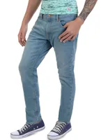 Jeans skinny Supply lavado whisker para hombre