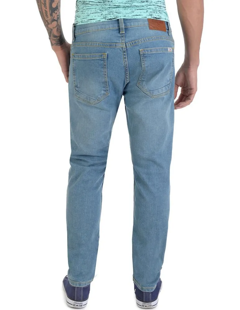 Jeans skinny Supply lavado whisker para hombre