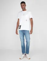 Jeans slim Calvin Klein lavado claro para hombre