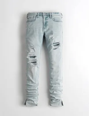 Jeans skinny Hollister lavado claro para hombre