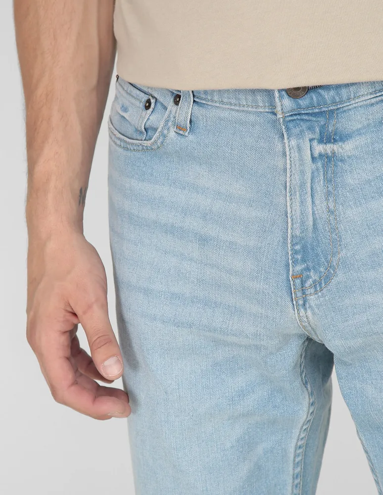 Jeans straight Hollister lavado claro para hombre