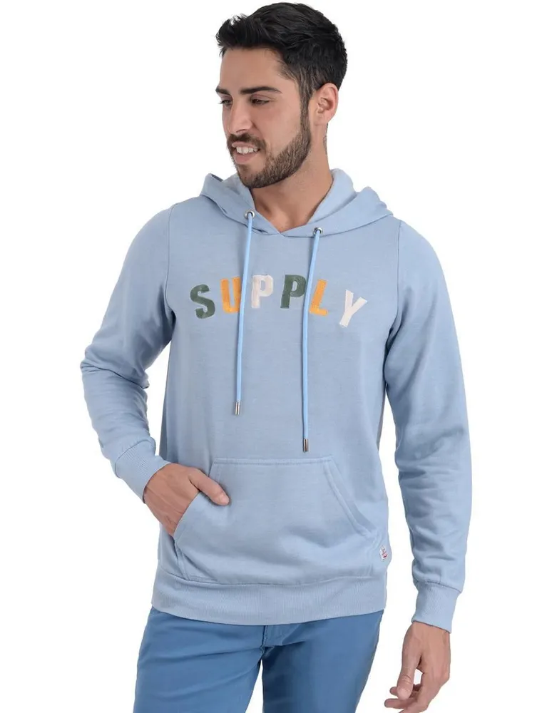 Sudadera Supply estampado texto para hombre