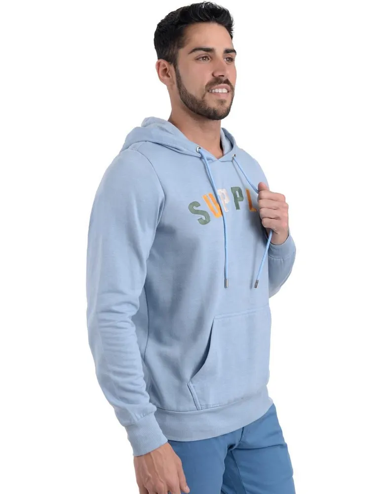 Sudadera Supply estampado texto para hombre