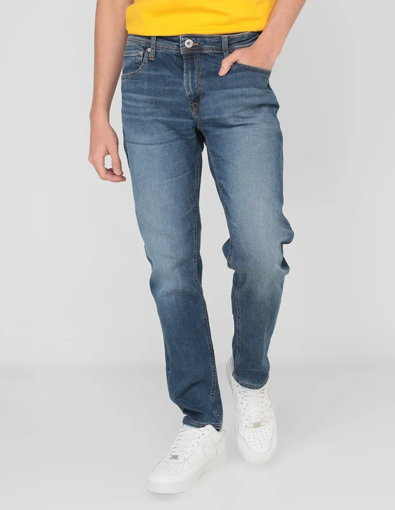 Jeans straight Jack & Jones lavado stone wash para hombre