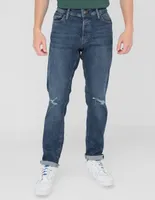 Jeans straight Jack & Jones lavado obscuro para hombre