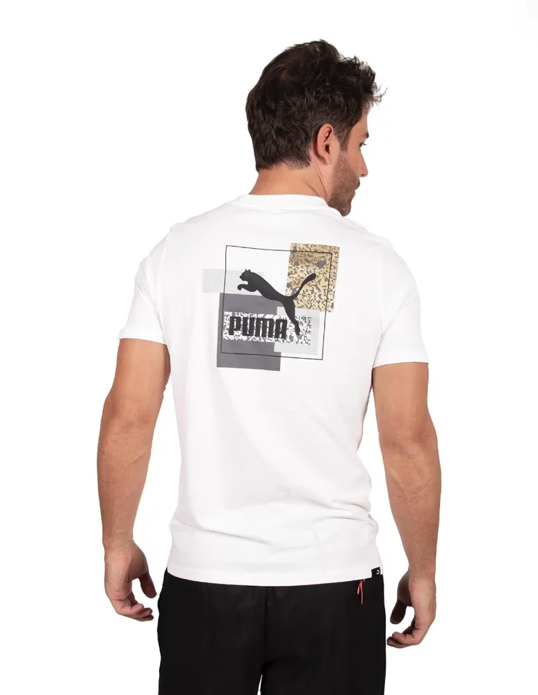 Camiseta Puma Box Puma Blanco Hombre