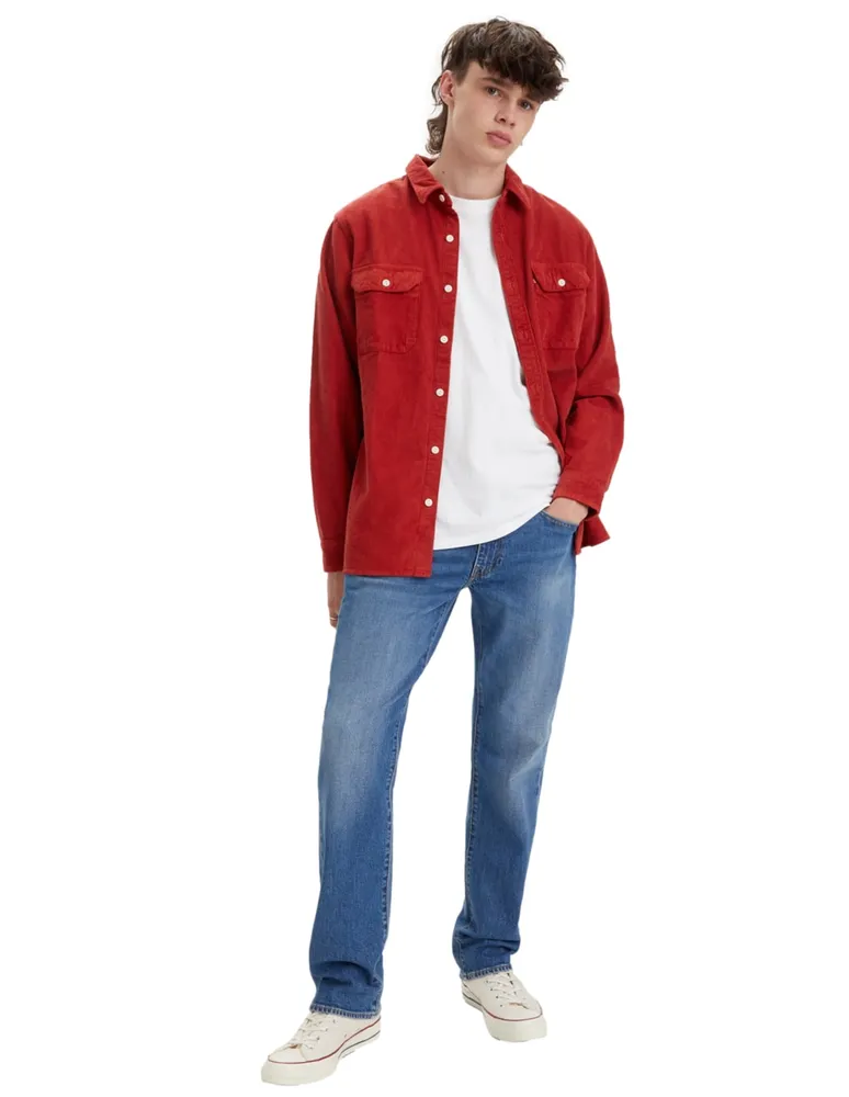 Jeans straight Levi's 514 lavado obscuro para hombre