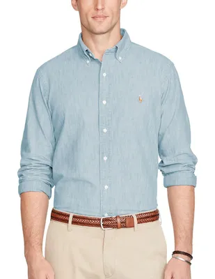 Camisa casual Polo Ralph Lauren de algodón manga larga para hombre